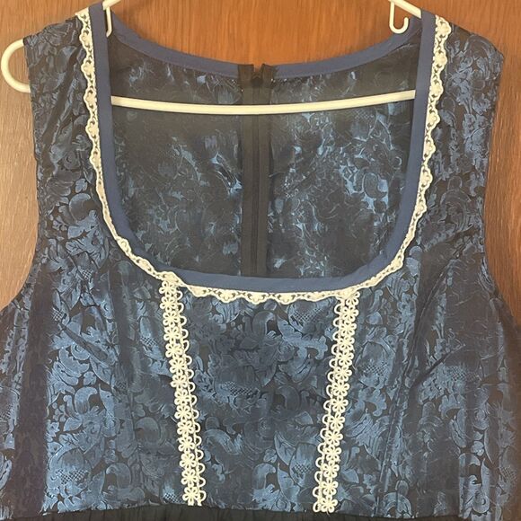 Gothic Renaissance Black Blue Top Skirt Princess XL NWOT - Picture 2 of 8